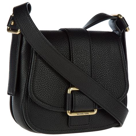 michael kors handbags black cassie leather messenger bag|Michael Kors crossbody purse.